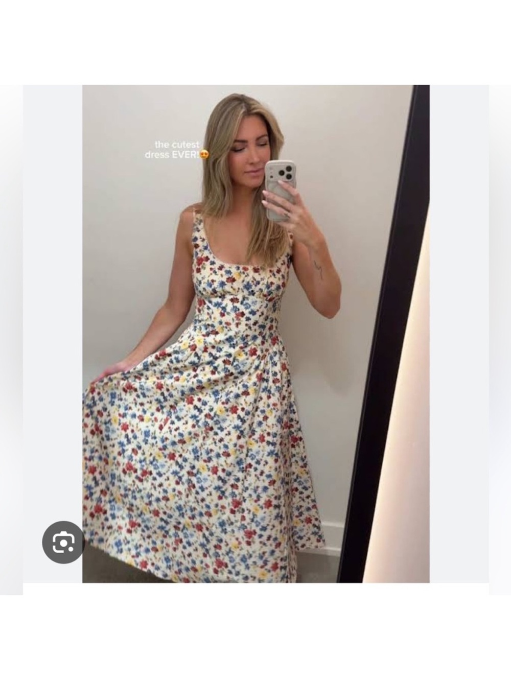New Abercrombie & fitch Dylan bra free midi dress floral - Picture 5 of 8
